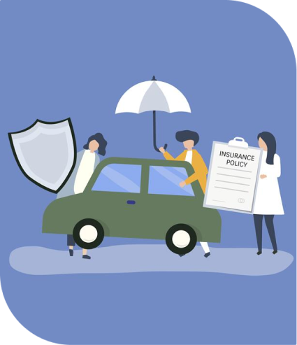 Illustration showing why motor insurance related to insurance coverage